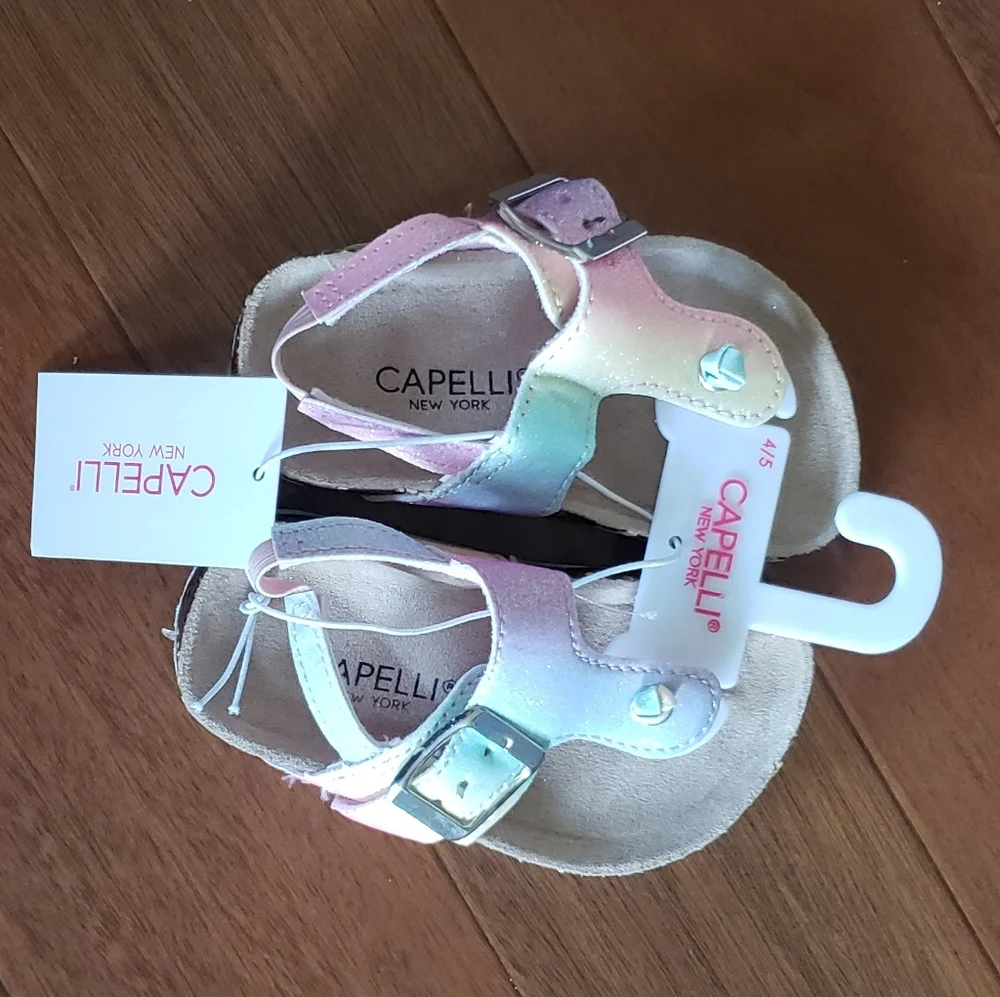NWT Capelli T Strap Sandals Cork Base Toddler Sandals Summer